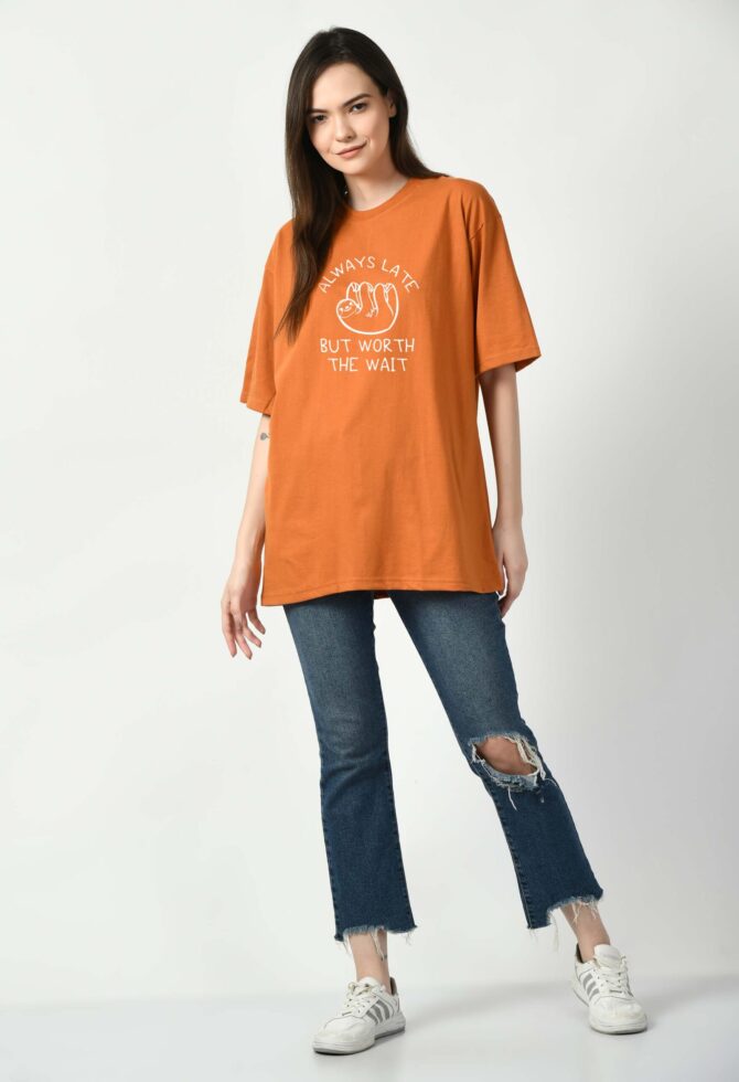 Always Late But Worth The Wait Oversized T-Shirt - Image 7