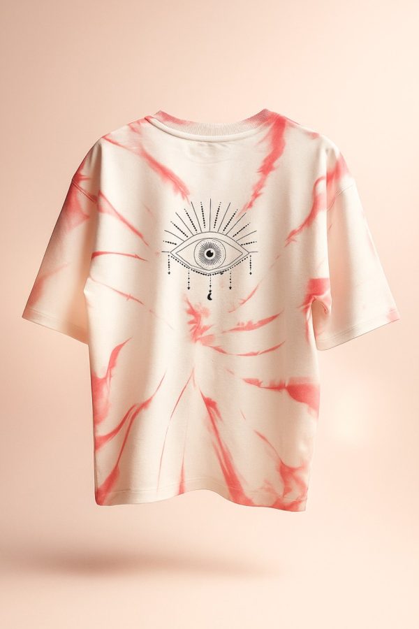 Women Dyed Round Neck Cotton Oversized T-shirt